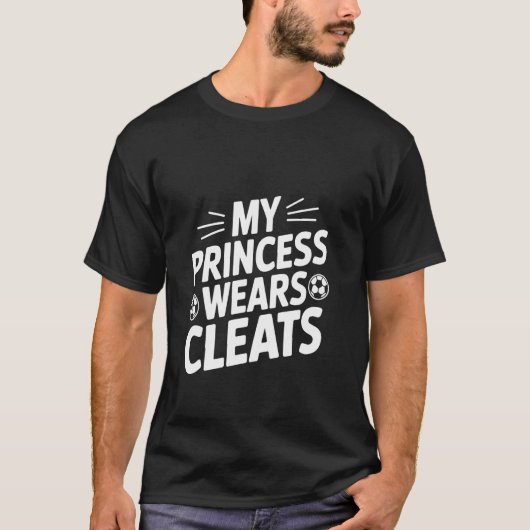 T-shirt Ma Princesse Porte Des Crampons Statue De Supporte (Devant)