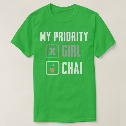 T-shirt Ma priorité chai (Design devant)