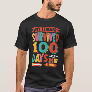 T-shirt Ma prof a survécu 100 jours de moi les enfants 100