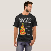 T-shirt Ma pyramide de nourriture pizza tranche pizza pour (Devant entier)