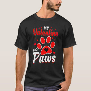 T-shirt Ma Saint-Valentin a des pattes Chat Chien Adolesce