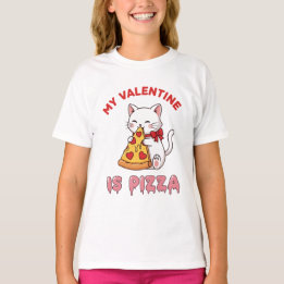 T-shirt ma Saint-Valentin est la pizza de la Saint-Valenti