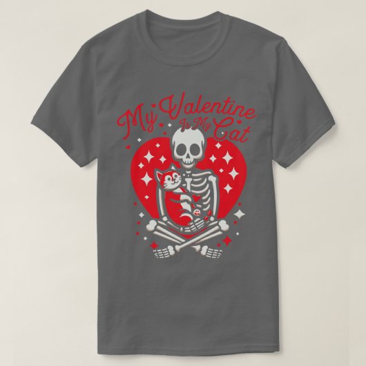 T-shirt Ma Saint-Valentin Est Mon Chat (Design devant)