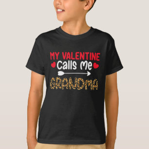 T-shirt Ma Saint Valentin m'appelle grand-mère Leopard Buf