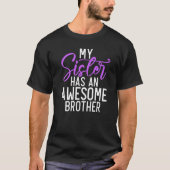 T-shirt Ma soeur a un frère génial Big Brother (Devant)