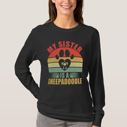 T-shirt Ma soeur est un caniche (Devant)