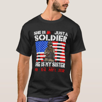 T-shirt Ma Soeur Est Un Soldat Fière Soeur Militaire Milit
