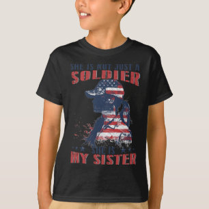 T-shirt Ma sœur est un soldat militaire 4 juillet patriote