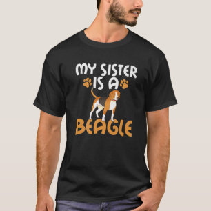 T-shirt Ma Soeur Est Une Famille Beagle Propriétaire De B