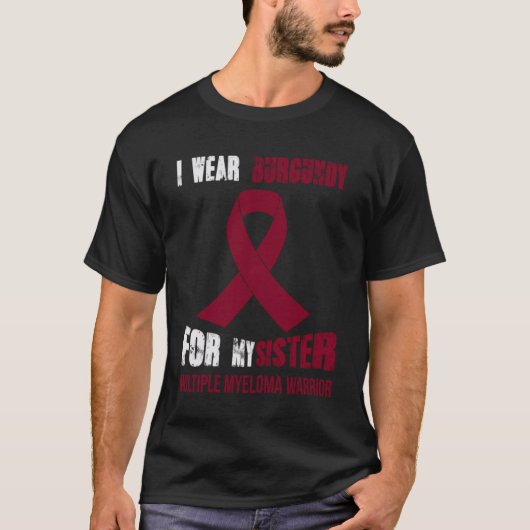 T-SHIRT MA SOEUR MON MYELOMA WARRIOR MULTIPLE (Devant)