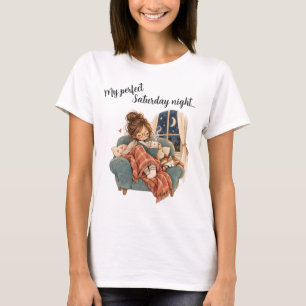 T-shirt Ma soirée parfaite du samedi Amoureux des livres