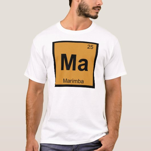T-shirt MA - Symbole de Tableau périodique de chimie de (Devant)