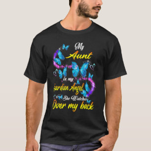 T-shirt Ma Tante Est Mon Ange Gardien Qu'Elle Regarde Sur
