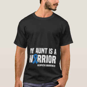 T-shirt Ma tante est un Guerrier Blue Ribbon Alopecia Laur