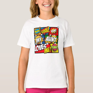 T-shirt Ma tante m'aime Superhero
