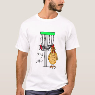 T-shirt Ma vie   Jardin poulet et disque