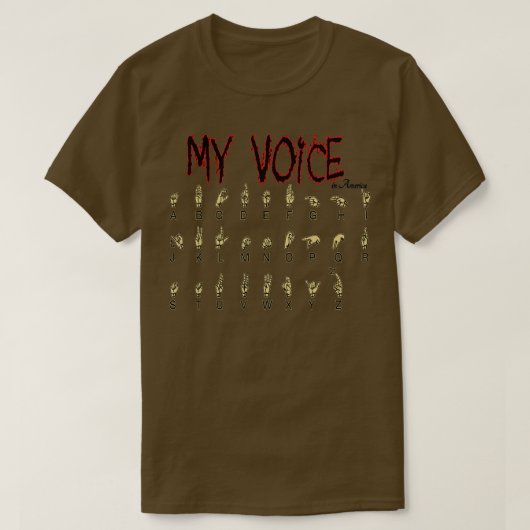 T-shirt ma voix en Amérique (Design devant)