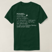 T-shirt Mabel Nom Mabel Définition Mabel Femme Nom Mabe (Design devant)