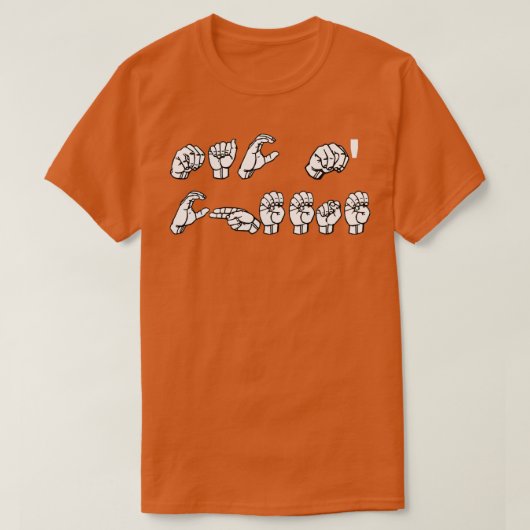 T-shirt MAC Nx27 FROMAGE ASL Langue des signes Design (Design devant)