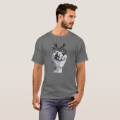 T-shirt Macabre gothique Witchy Halloween à main bizarre (Devant entier)