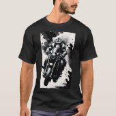 T-shirt Macaco pilotando moto  (Devant)