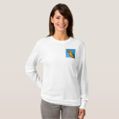 T-shirt Macao bleu et jaune (Devant entier)
