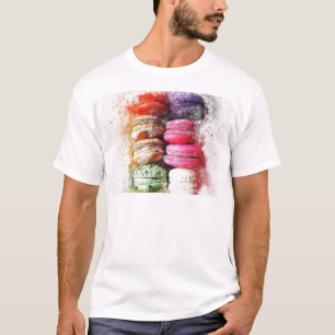 T-shirt Macaron de pâtisserie colorée Abstrait