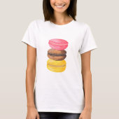 T-shirt Macarons d'aquarelle de bonbons à illustration de (Devant)
