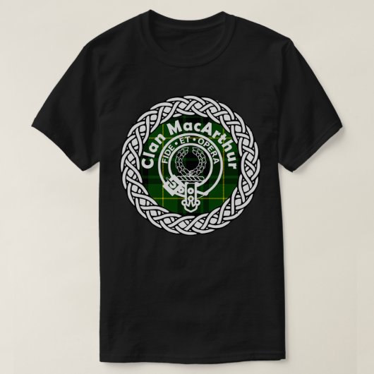 T-shirt MacArthur Scottish Clan nom de famille tartan c (Design devant)