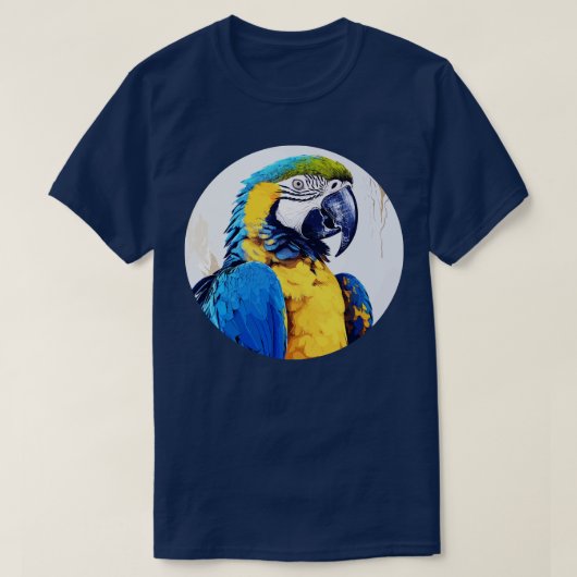 T-shirt Macaw bleu et or 16 (Design devant)