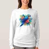 T-shirt Macaw tropicale bleue et colorée (Devant)