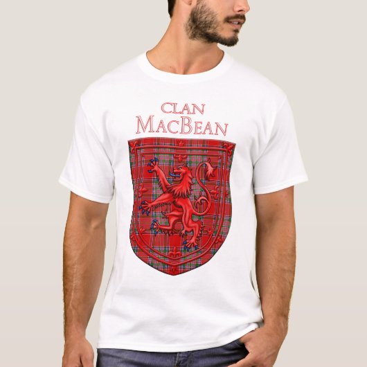 T-shirt MacBean Tartan Scottish Plaid Lion Rampant (Devant)