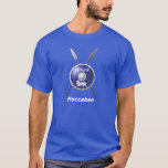 T-shirt Maccabee<br><div class="desc">Une description du bouclier et de deux lances d'un Maccabee. Le bouclier est orné par une lecture de lion et de textes "Yisrael" (l'Israël) dans l'alphabet Paleo-Hébreu. La lecture anglaise "Maccabee" des textes apparaît également. Le Maccabees étaient des rebelles juifs qui ont libéré Judea du joug de l'empire de Seleucid....</div>