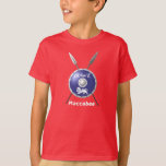 T-shirt Maccabee Shield And Spears<br><div class="desc">A depiction of a Maccabee's shield and two spears. The shield is adorned by a lion and text reading "Yisrael" (Israel) in the Paleo-Hebrew alphabet. "Maccabee" also appears in English. The Maccabees were Jewish rebels who freed Judea from the yoke of the Seleucid Empire. Chanukkah is not just a mid-winter...</div>