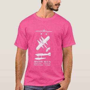 T-shirt Macchi M.C.72 Italien Floatplane Silhouettes Infog