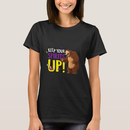T-shirt Macha et l'ours. Garde tes esprits ! (Devant)