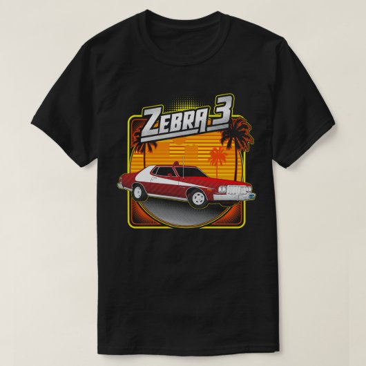T-shirt Machine 3 rues Zebra (Design devant)
