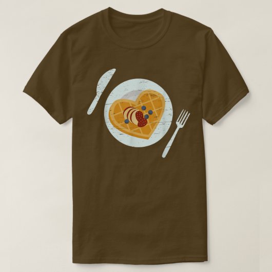T-shirt Machine à café Coeur Waffle Cone (Design devant)