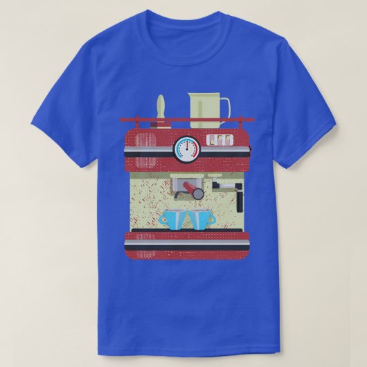 T-shirt Machine à café vectorielle rouge (Design devant)
