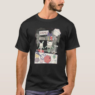 T-shirt Machine à coudre Aimer Eau Vintage couette en Seam