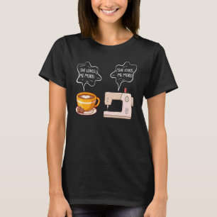 T-shirt Machine à coudre café Couturière