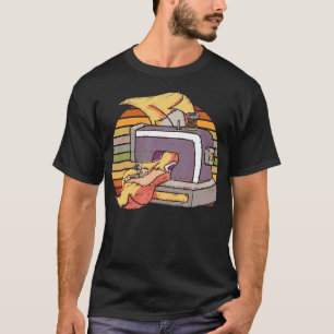 T-shirt Machine à coudre cœur Couture artisanale Tricotage