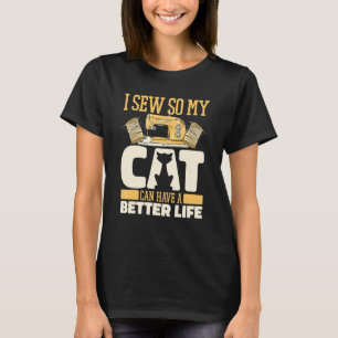 T-shirt Machine à coudre de chat égoutière Couturière ar