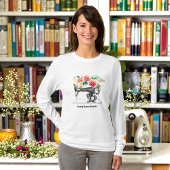 T-shirt Machine à coudre Noire sur mesure Blanc