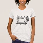 T-shirt Machine à coudre vintage (Devant)