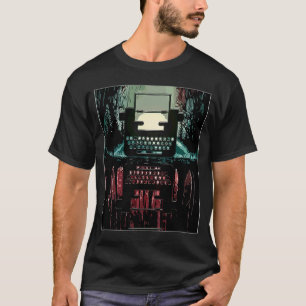 T-shirt Machine à écrire à esthétique de jungle vintage