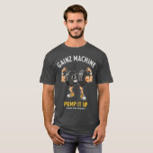 T-shirt Machine à gains Faites-le monter Drôle de haltère (Devant entier)