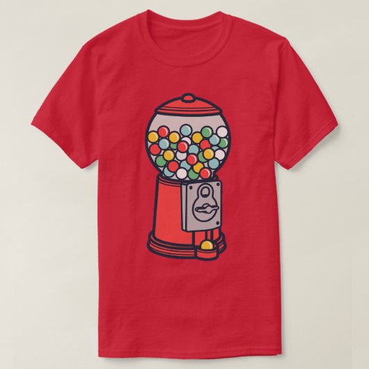 T-shirt Machine à gomme à mâcher (Design devant)
