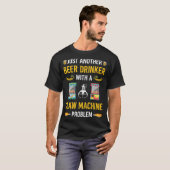 T-shirt Machine à griffe pour buveur de bière (Devant entier)