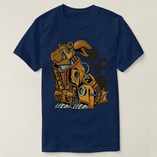 T-shirt Machine à lapin Steampunk mécanique (Design devant)